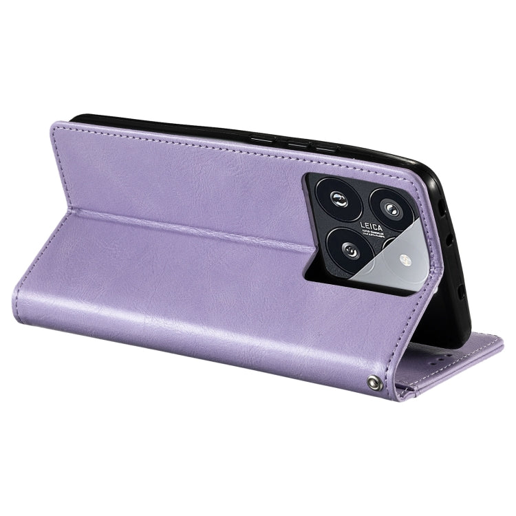 For Xiaomi 14 Pro Simple 6-Card Wallet Leather Phone Case