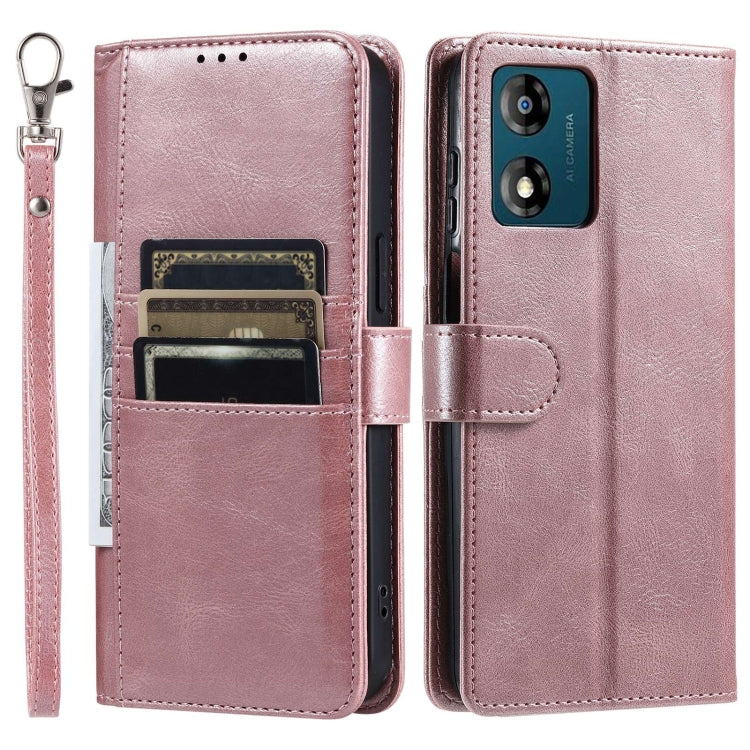 For Motorola Moto E13 Simple 6-Card Wallet Leather Phone Case