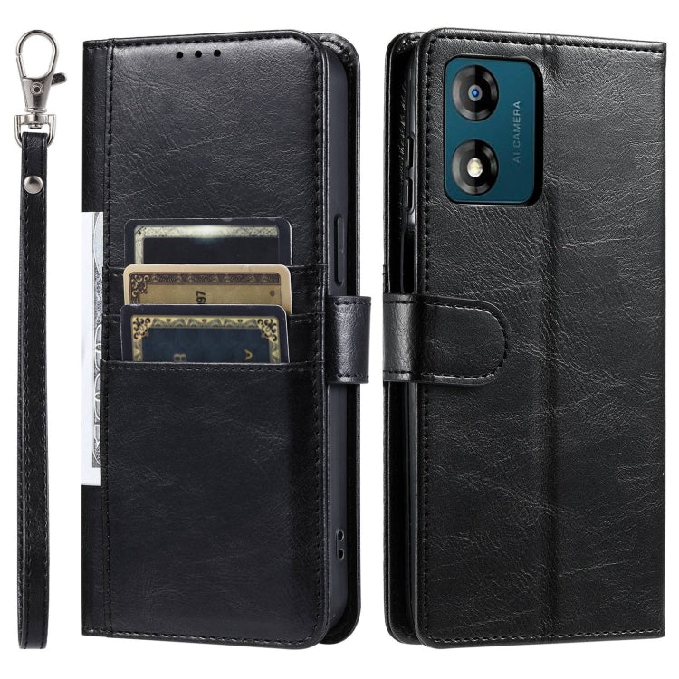 For Motorola Moto E13 Simple 6-Card Wallet Leather Phone Case