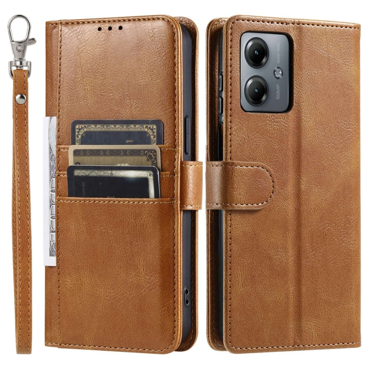 For Motorola Moto G14 Simple 6-Card Wallet Leather Phone Case