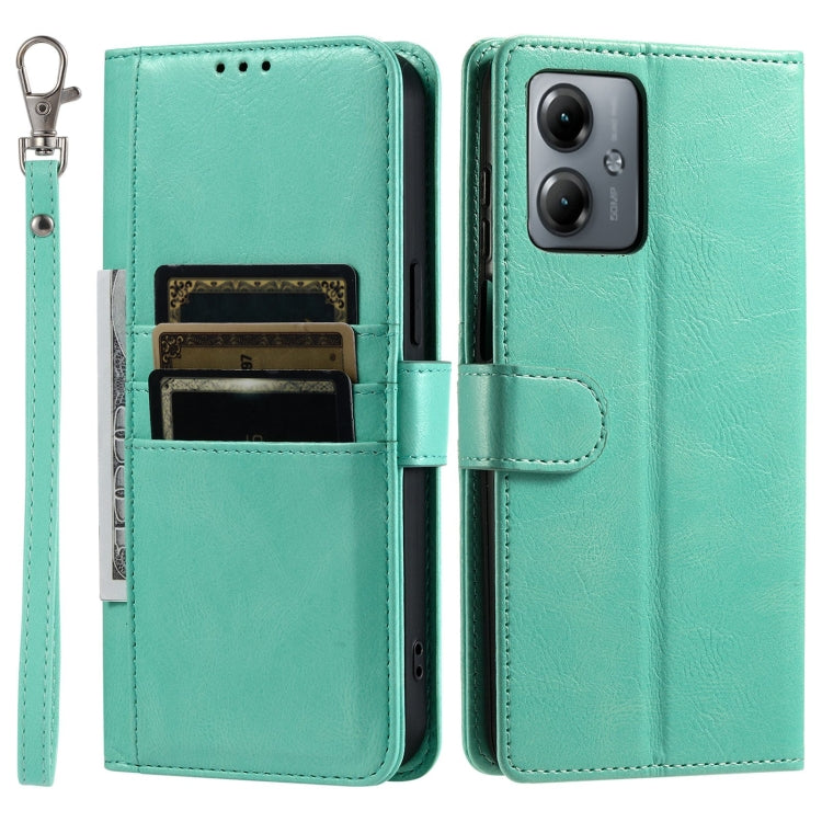 For Motorola Moto G14 Simple 6-Card Wallet Leather Phone Case