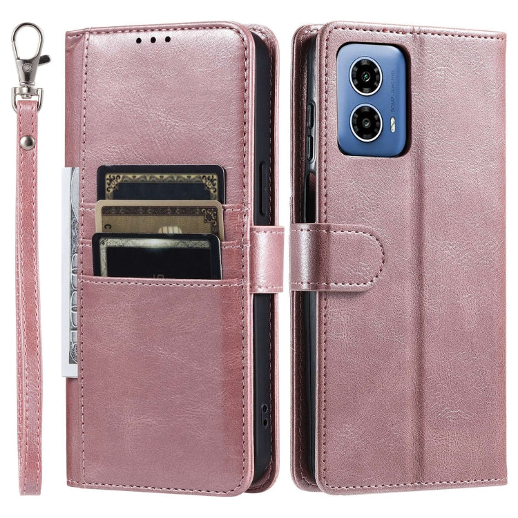 For Motorola Moto G34 Simple 6-Card Wallet Leather Phone Case