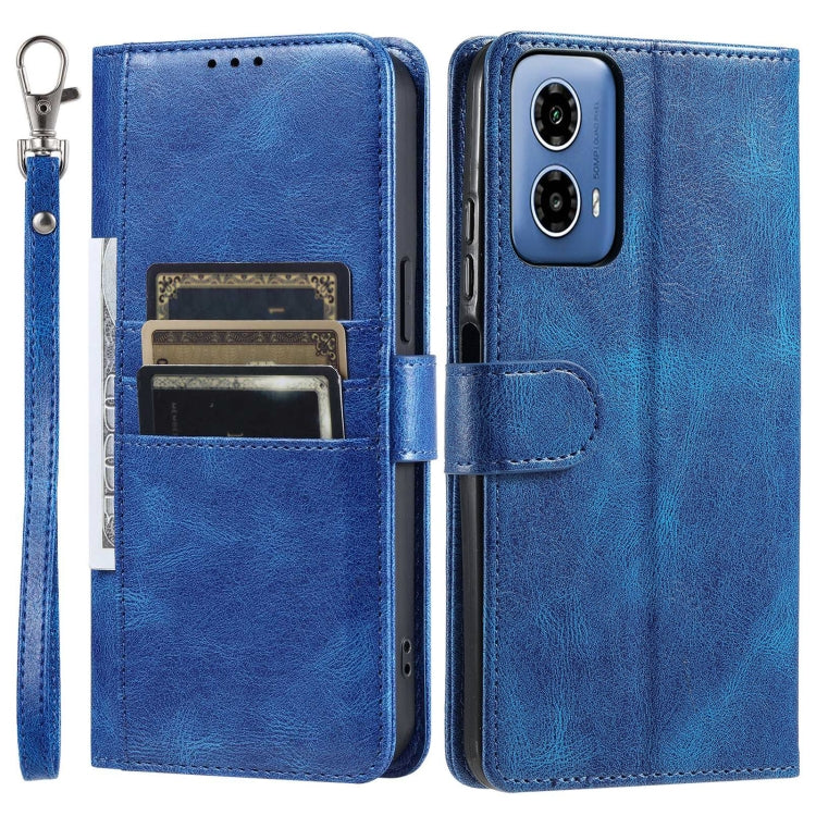 For Motorola Moto G34 Simple 6-Card Wallet Leather Phone Case