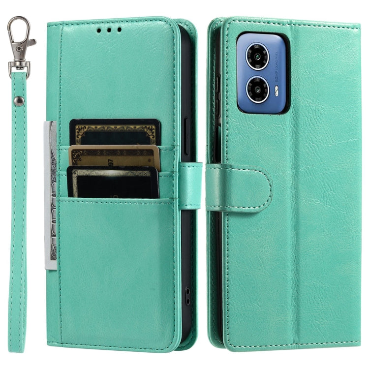 For Motorola Moto G34 Simple 6-Card Wallet Leather Phone Case
