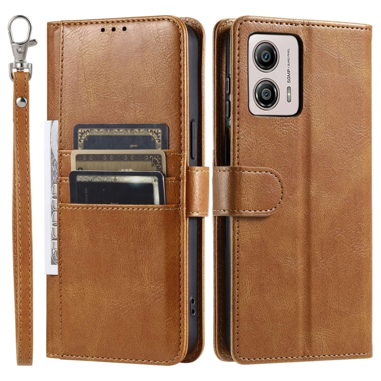 For Motorola Moto G53 5G Simple 6-Card Wallet Leather Phone Case