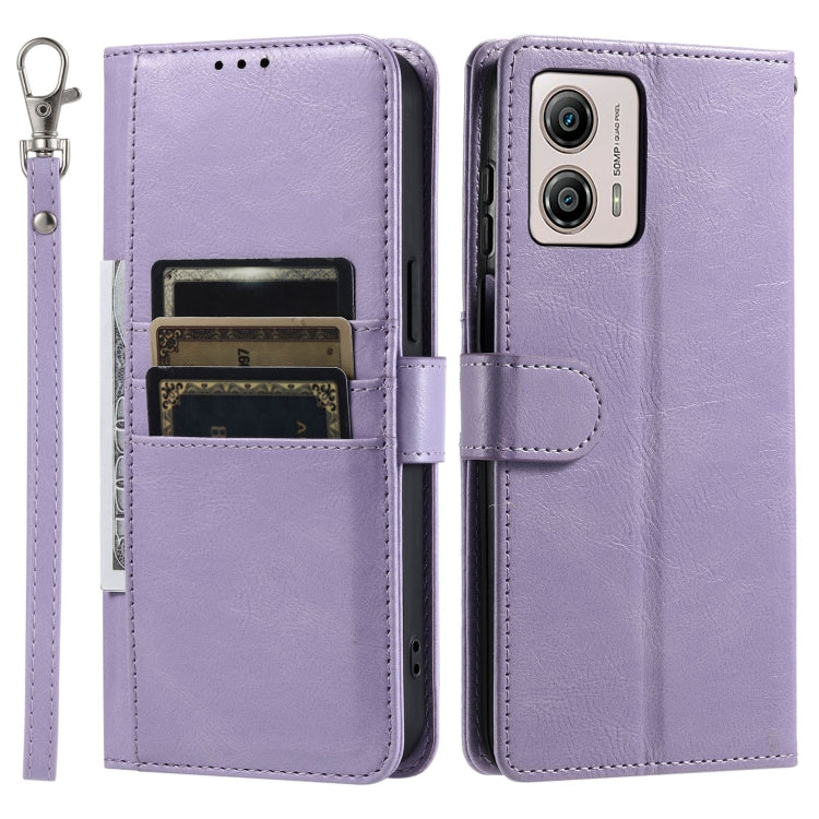 For Motorola Moto G53 5G Simple 6-Card Wallet Leather Phone Case