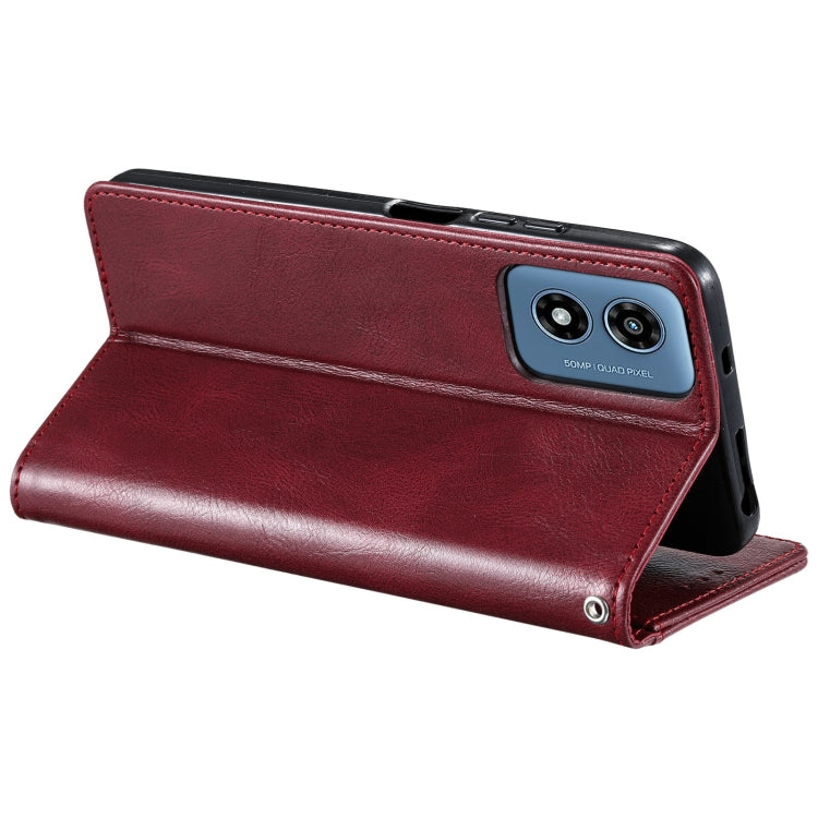 For Motorola Moto G Play 2024 Simple 6-Card Wallet Leather Phone Case