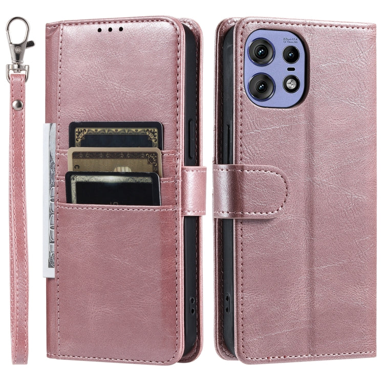 For Motorola Edge 50 Pro Simple 6-Card Wallet Leather Phone Case
