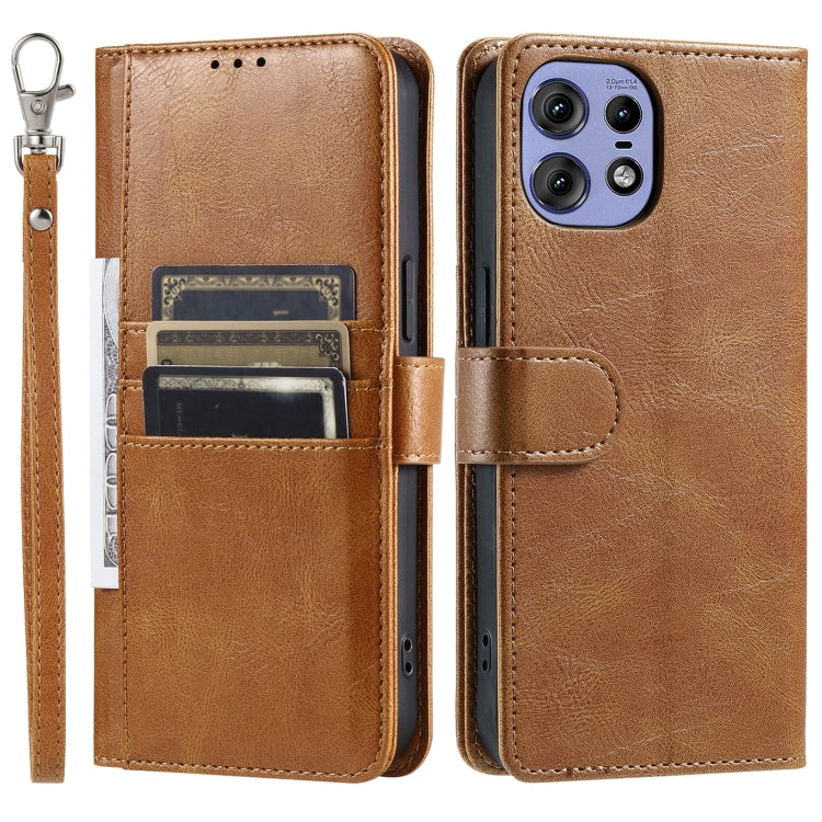 For Motorola Edge 50 Pro Simple 6-Card Wallet Leather Phone Case