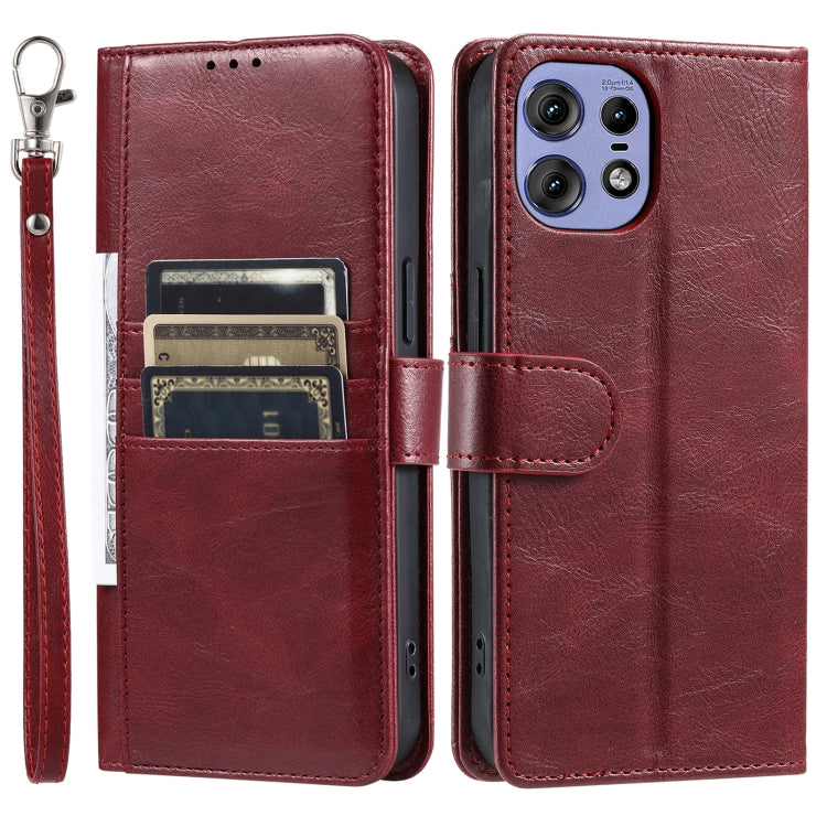 For Motorola Edge 50 Pro Simple 6-Card Wallet Leather Phone Case