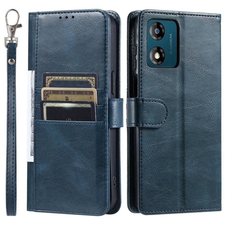 For Motorola Moto E14 Simple 6-Card Wallet Leather Phone Case