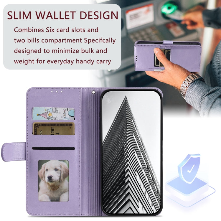 For Motorola Moto E14 Simple 6-Card Wallet Leather Phone Case
