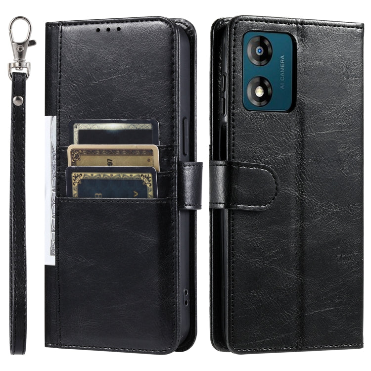 For Motorola Moto E14 Simple 6-Card Wallet Leather Phone Case