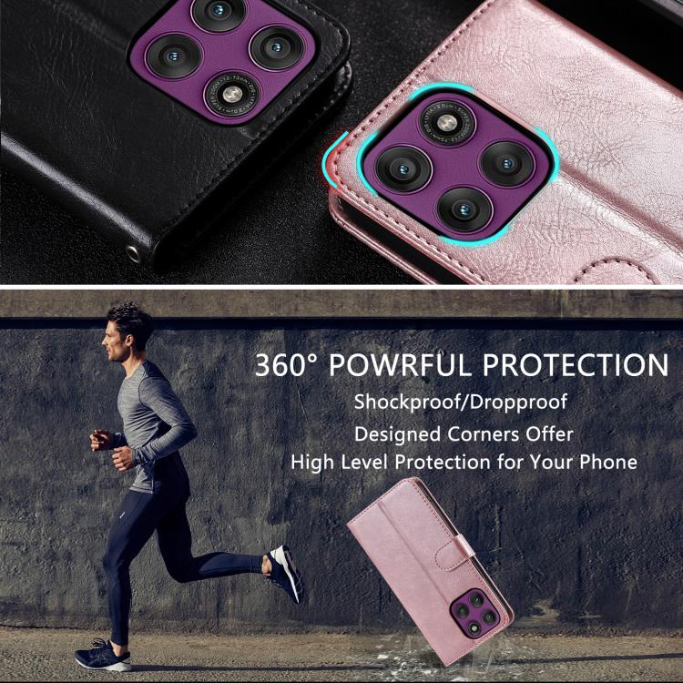 For Motorola Edge 60 Pro Simple 6-Card Wallet Leather Phone Case