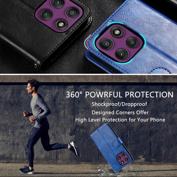 For Motorola Edge 60 Pro Simple 6-Card Wallet Leather Phone Case