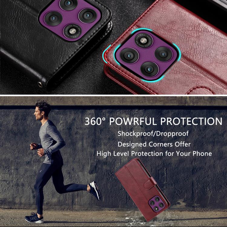 For Motorola Edge 60 Pro Simple 6-Card Wallet Leather Phone Case