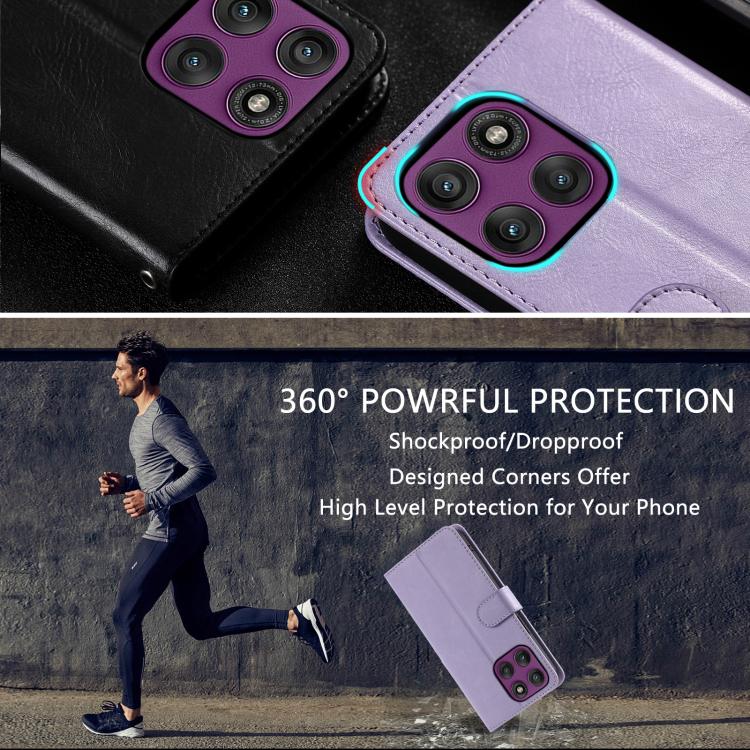 For Motorola Edge 60 Pro Simple 6-Card Wallet Leather Phone Case