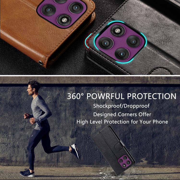 For Motorola Edge 60 Pro Simple 6-Card Wallet Leather Phone Case