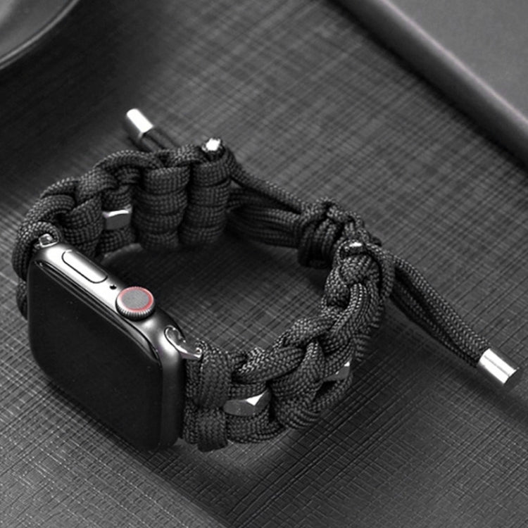 For Apple Watch SE 2023 44mm Screw Nut Braided Paracord Watch Band
