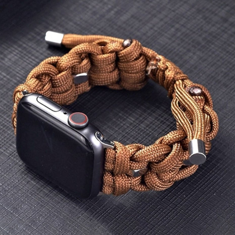 For Apple Watch SE 2023 44mm Screw Nut Braided Paracord Watch Band