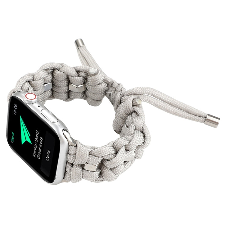 For Apple Watch SE 2023 44mm Screw Nut Braided Paracord Watch Band