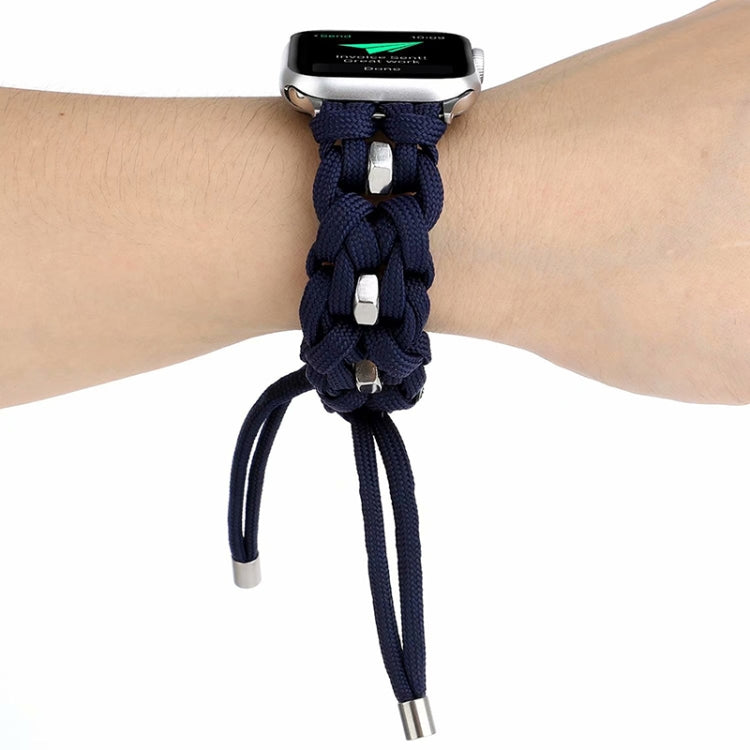 For Apple Watch Ultra 49mm Screw Nut Braided Paracord Watch Band