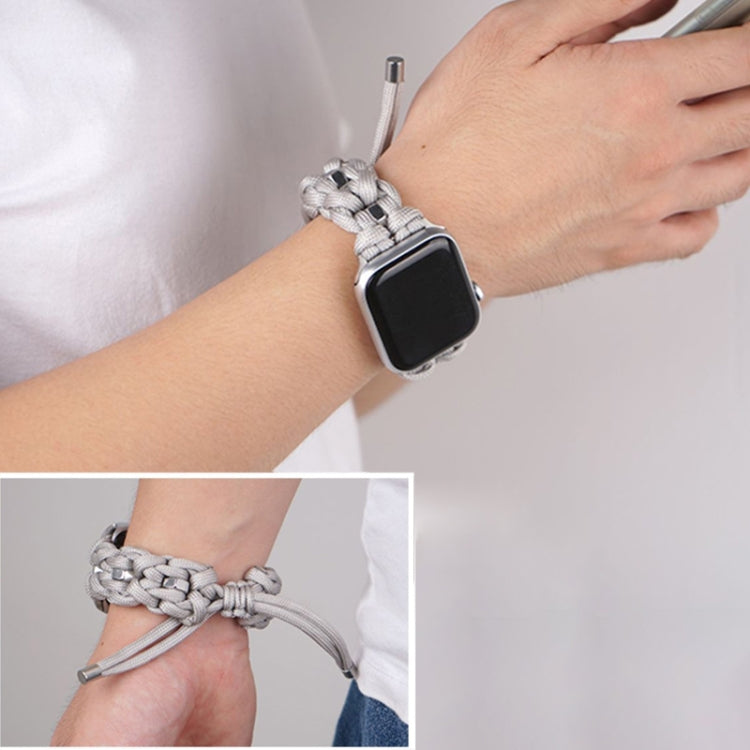For Apple Watch Ultra 49mm Screw Nut Braided Paracord Watch Band