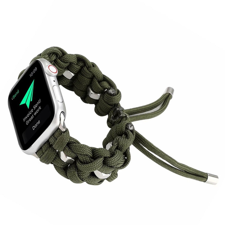 For Apple Watch SE 2022 40mm Screw Nut Braided Paracord Watch Band