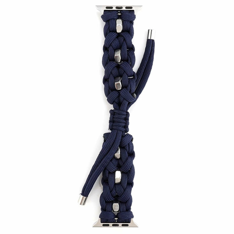 For Apple Watch Series 4 44mm Screw Nut Braided Paracord Watch Band