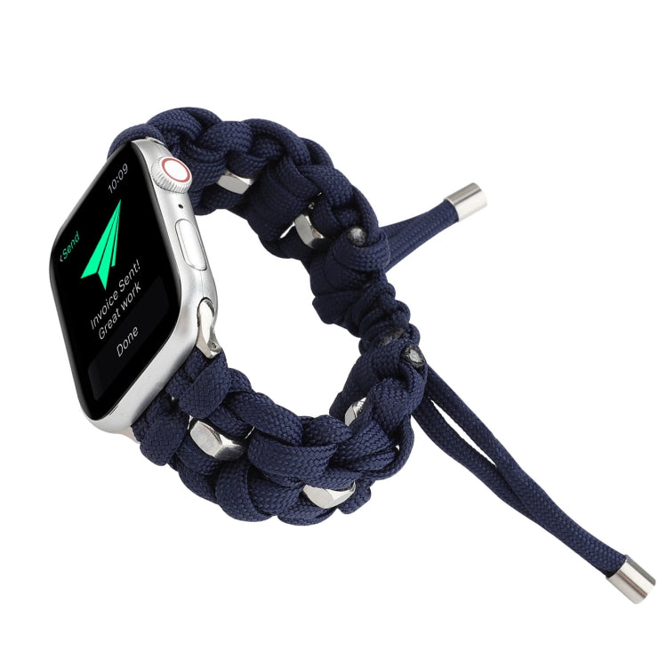 For Apple Watch Series 4 44mm Screw Nut Braided Paracord Watch Band
