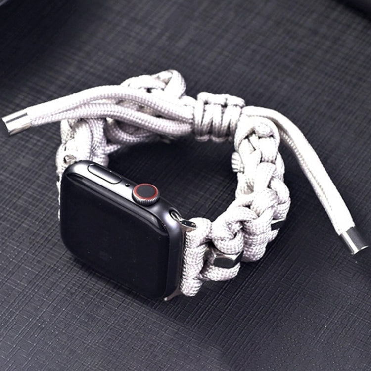 For Apple Watch Series 4 44mm Screw Nut Braided Paracord Watch Band