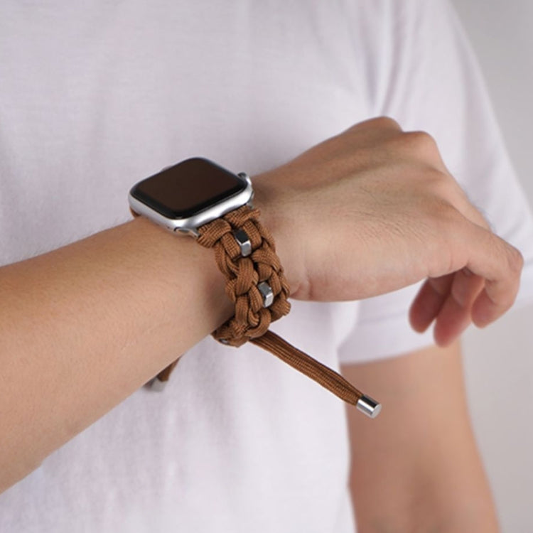 For Apple Watch Series 3 38mm Screw Nut Braided Paracord Watch Band