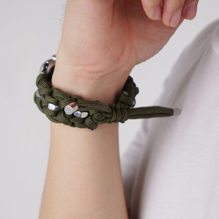 For Apple Watch 38mm Screw Nut Braided Paracord Watch Band