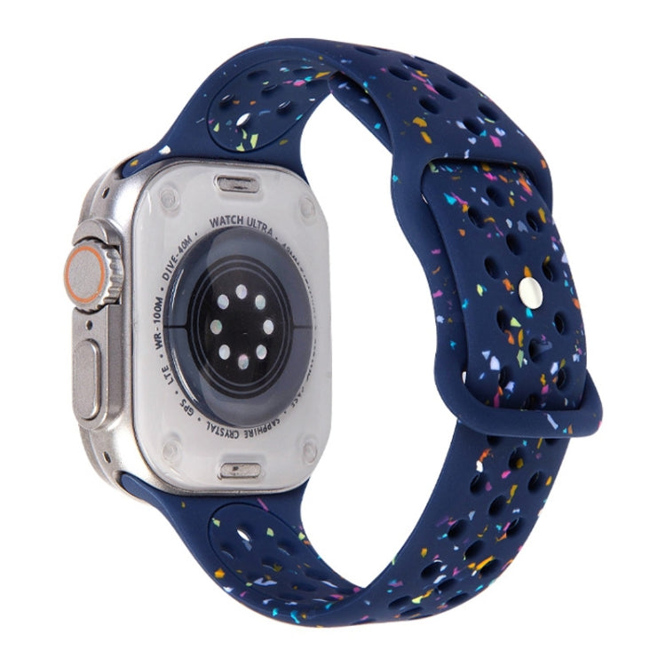 For Apple Watch Ultra 49mm Jelly Color Dots Liquid Silicone Watch Band