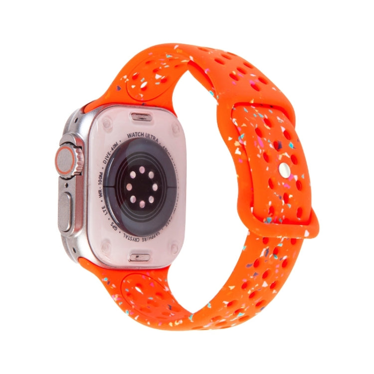 For Apple Watch SE 2022 40mm Jelly Color Dots Liquid Silicone Watch Band