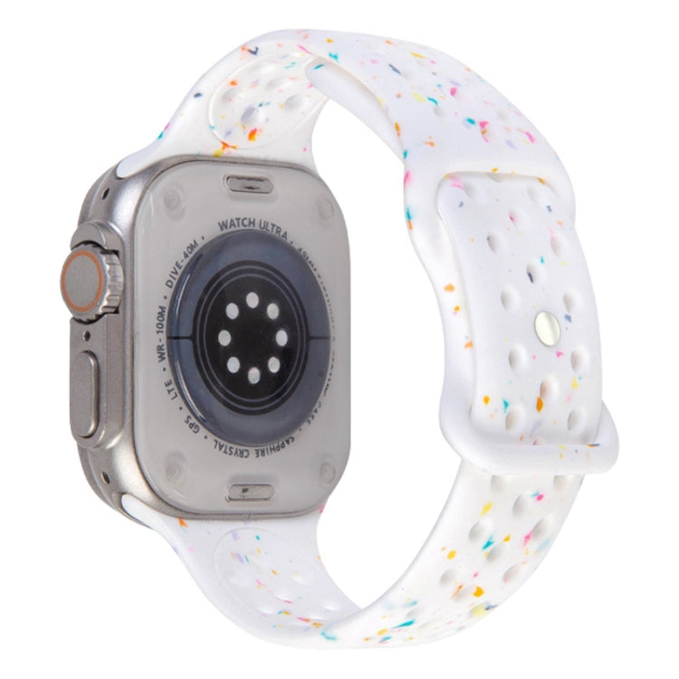 For Apple Watch Series 7 41mm Jelly Color Dots Liquid Silicone Watch Band