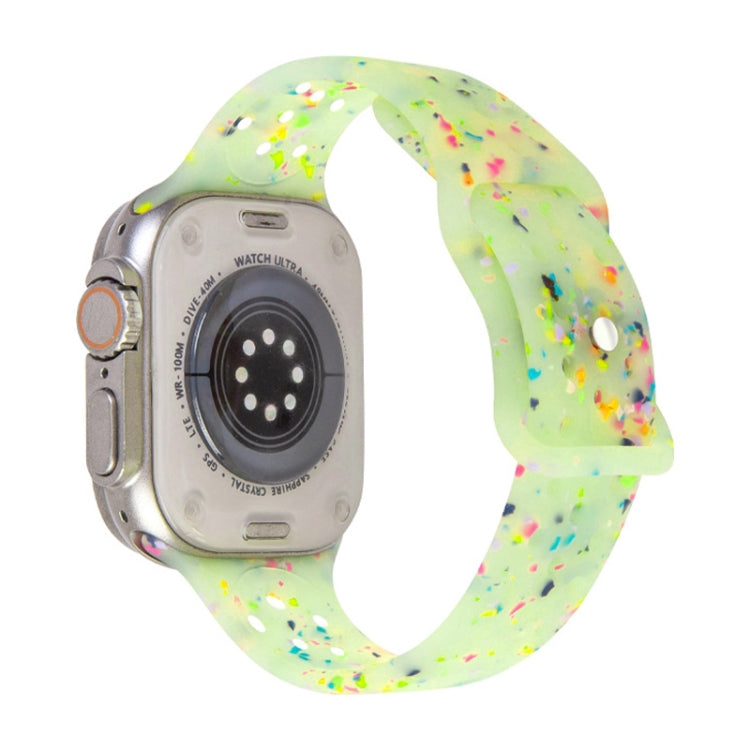 For Apple Watch Series 3 42mm Jelly Color Dots Liquid Silicone Watch Band