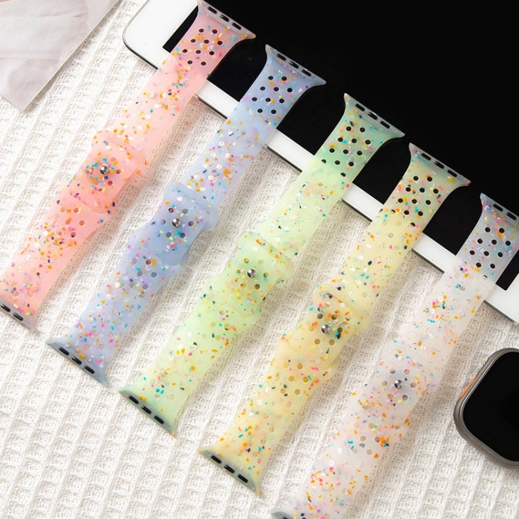 For Apple Watch Series 2 42mm Jelly Color Dots Liquid Silicone Watch Band