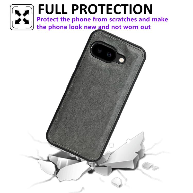 For Google Pixel 9a Cowhide Texture Back Cover Phone Case