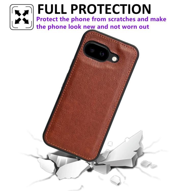 For Google Pixel 9a Cowhide Texture Back Cover Phone Case