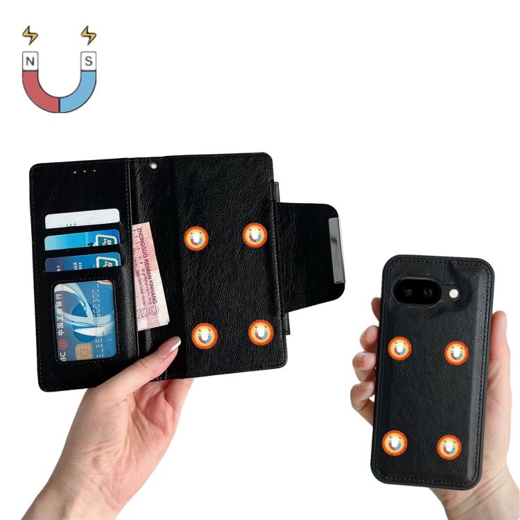 For Google Pixel 9a Multifunctional 7-Card Wallet Leather Phone Case