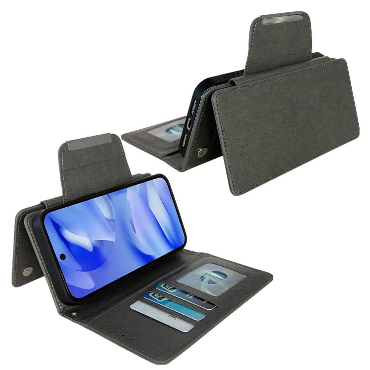 For Google Pixel 9a Multifunctional 7-Card Wallet Leather Phone Case