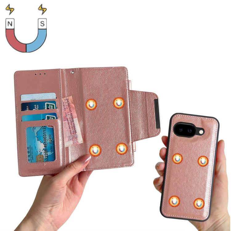 For Google Pixel 9a Multifunctional 7-Card Wallet Leather Phone Case