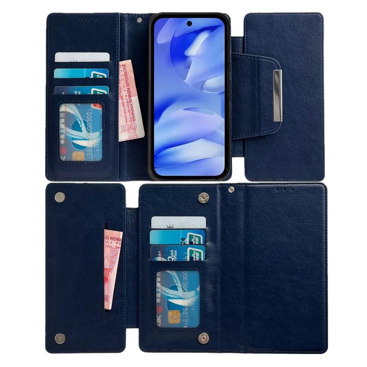For Google Pixel 9a Multifunctional 7-Card Wallet Leather Phone Case
