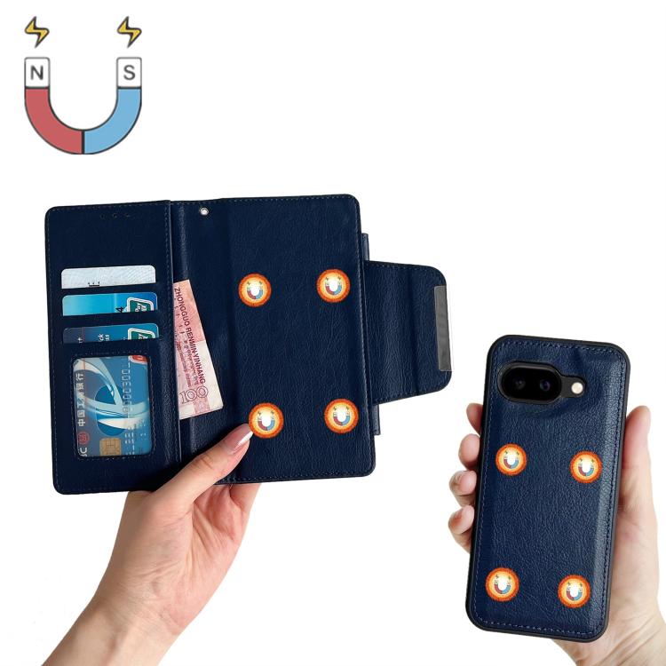 For Google Pixel 9a Multifunctional 7-Card Wallet Leather Phone Case