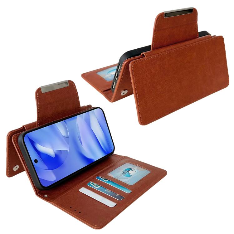 For Google Pixel 9a Multifunctional 7-Card Wallet Leather Phone Case