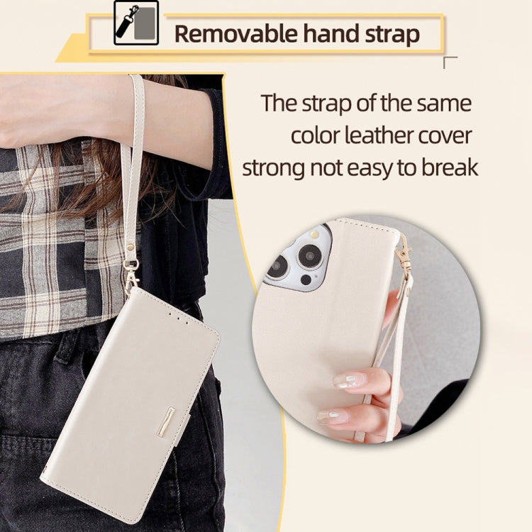 For iPhone 14 Plus Crossbody Chain Leather Phone Case