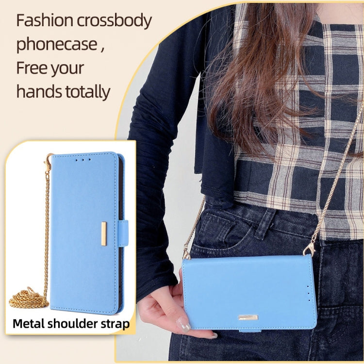 For iPhone 14 Crossbody Chain Leather Phone Case