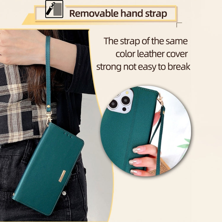 For iPhone 14 Pro Max Crossbody Chain Leather Phone Case