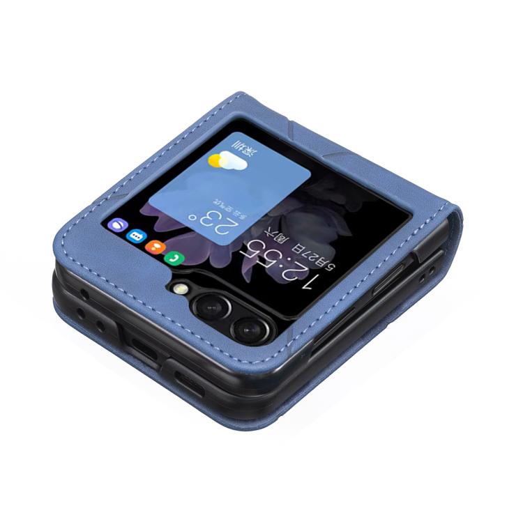 For Samsung Galaxy Z Flip7 Rhombus Texture PU + PC Shockproof Phone Case